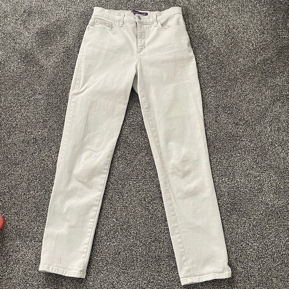 cream jeans